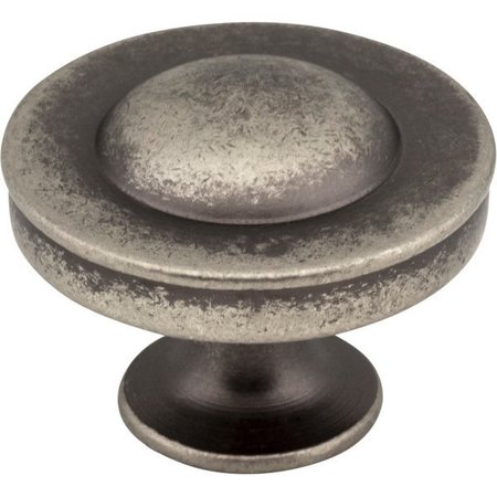 JEFFREY ALEXANDER 1-1/4" Diameter Distressed Pewter Cordova Cabinet Knob Z111-BNDL